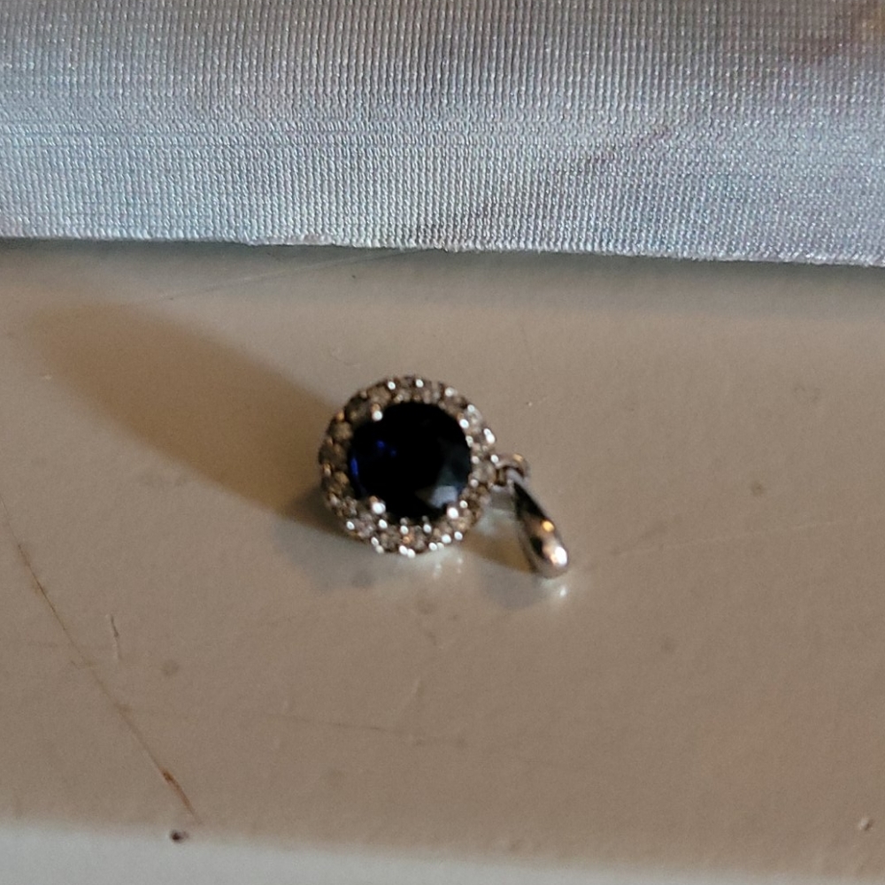 Sterling silver sapphire charm